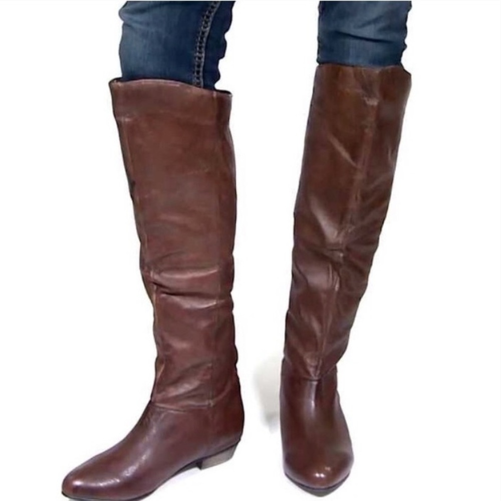 Steve Madden Creation Tan Brown Leather Boots 6M - Picture 8 of 8